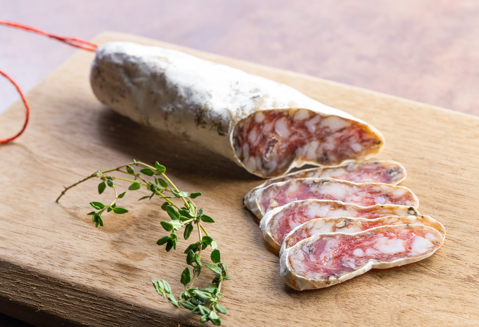 ソオスィソン・セック “フルール・ブランシュ”(白かび熟成の乾燥ソーセージ)