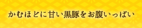 かむほどに甘い黒豚をお腹いっぱい