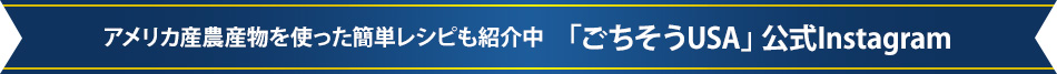 アメリカ産農産物を使った簡単レシピも紹介中「ごちそうUSA」公式Instagram