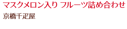 マスクメロン入り フルーツ詰め合わせ/京橋千疋屋