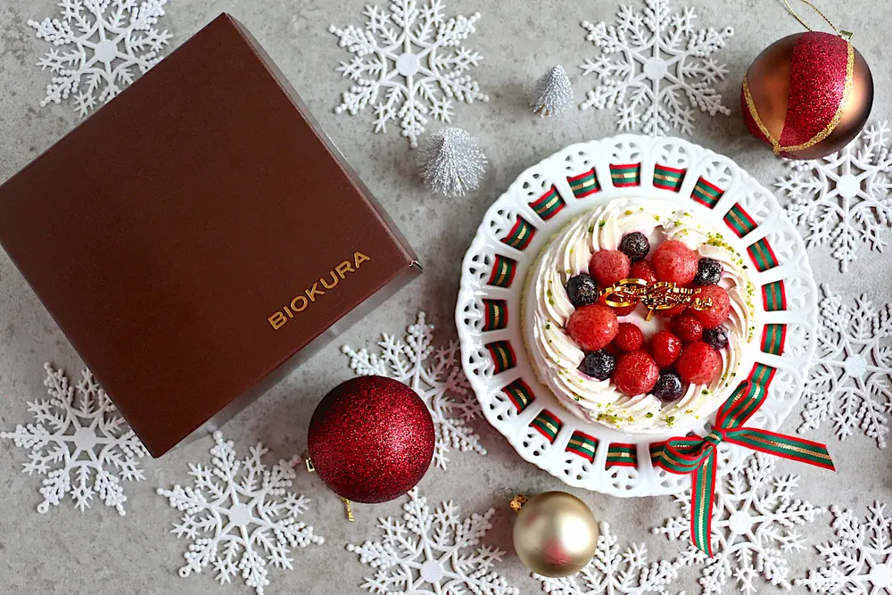 クリスマスのためのベリーと米粉のケーキのサブ画像