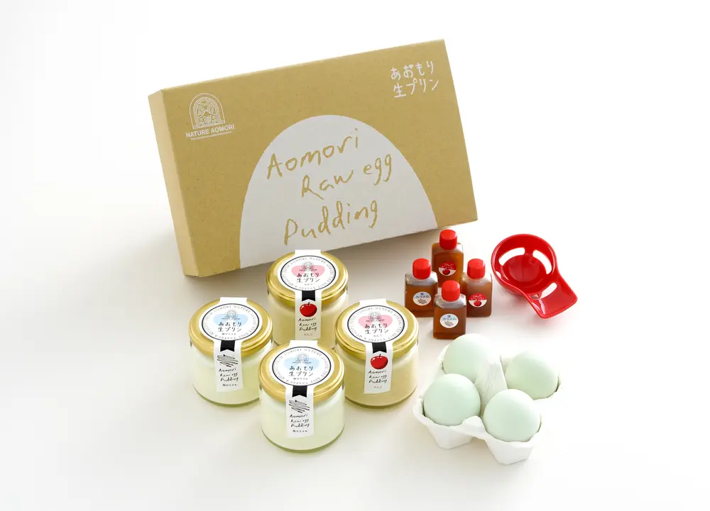 あおもり生プリン（塩カラメル・りんご）各2個セットのサブ画像