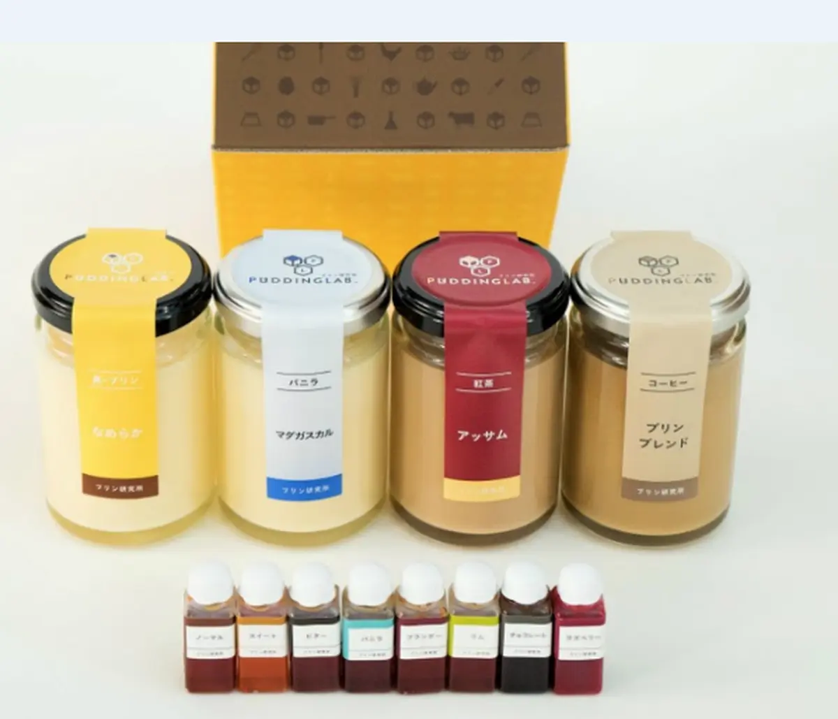 プリン研究所おすすめプリンセット4種×ソース8種の画像