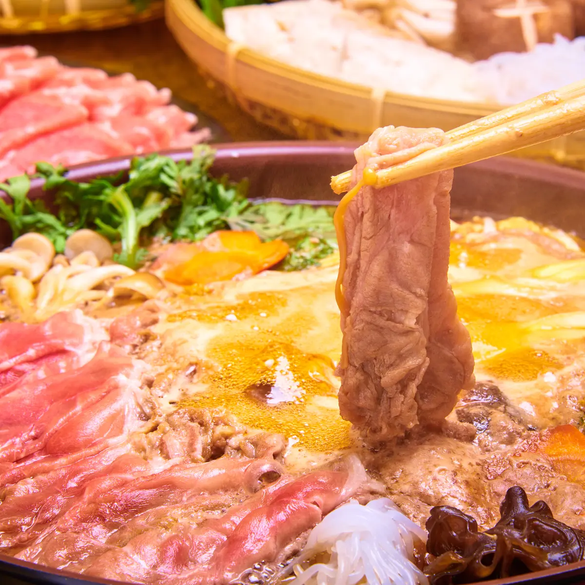 「ラムすき」（ラムすき焼き鍋セット）の画像