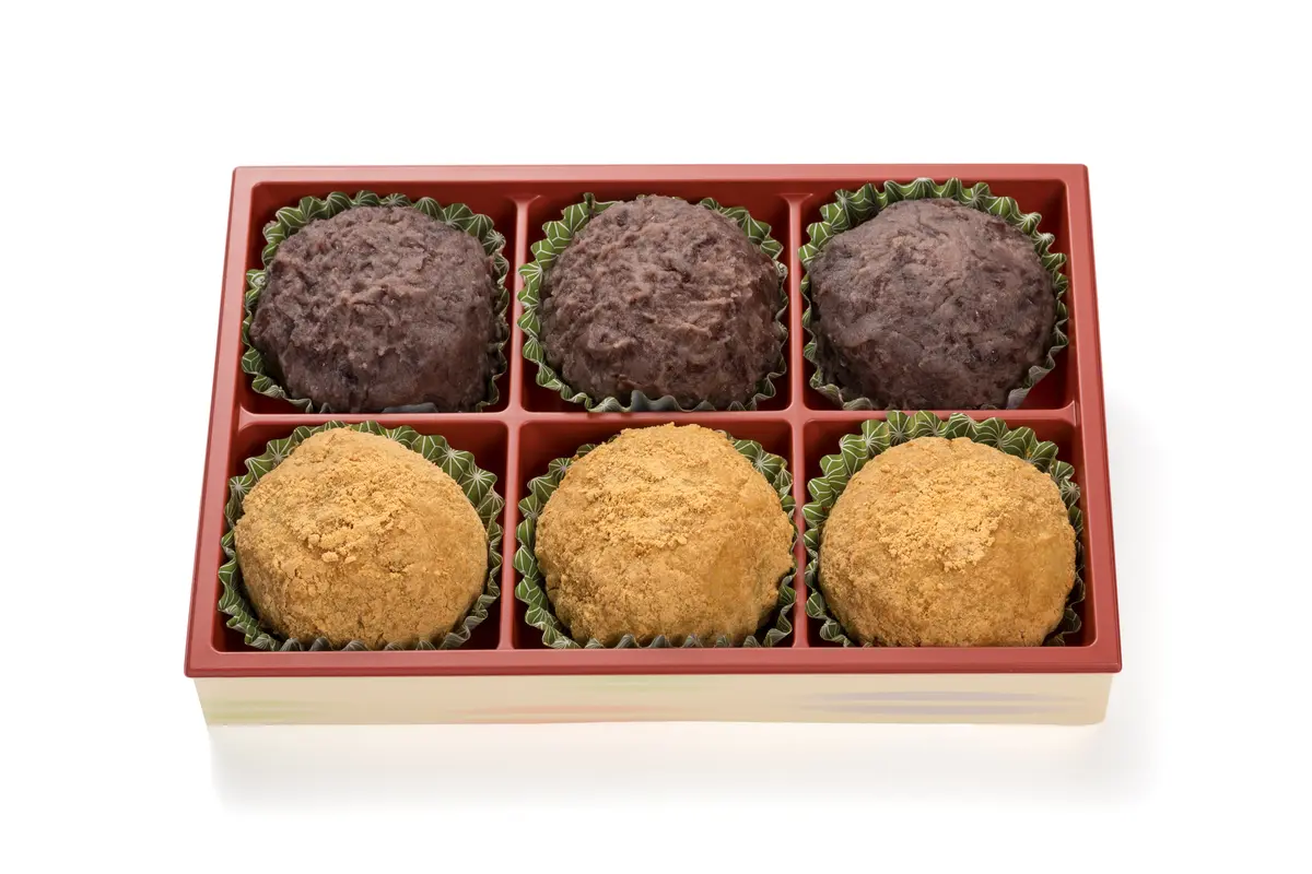 「飛騨高山おはぎ」つぶあん きなこ3個ずつセットの画像