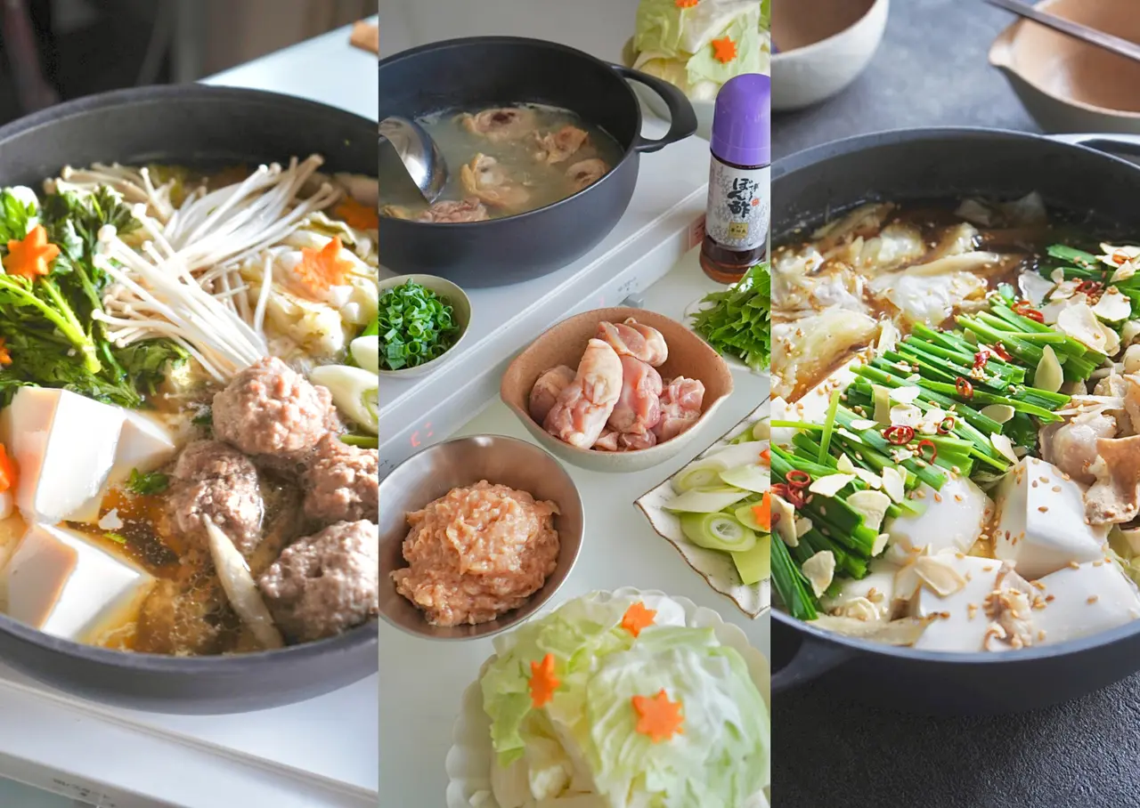 ミックスジャンボセット（水たき・鴨鍋・もつ鍋）10～12人前の画像