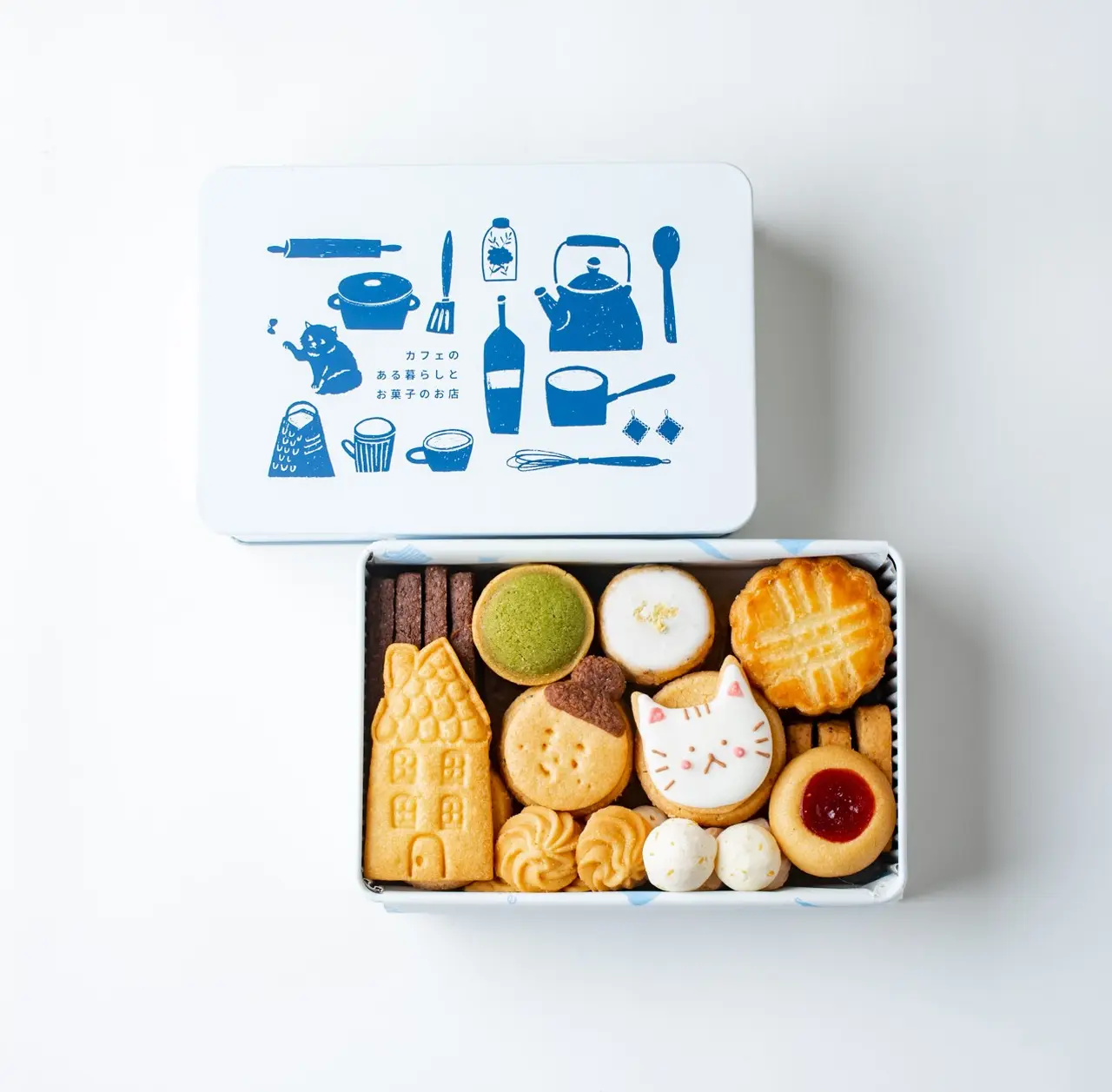 わたしとネコのクッキー缶の画像