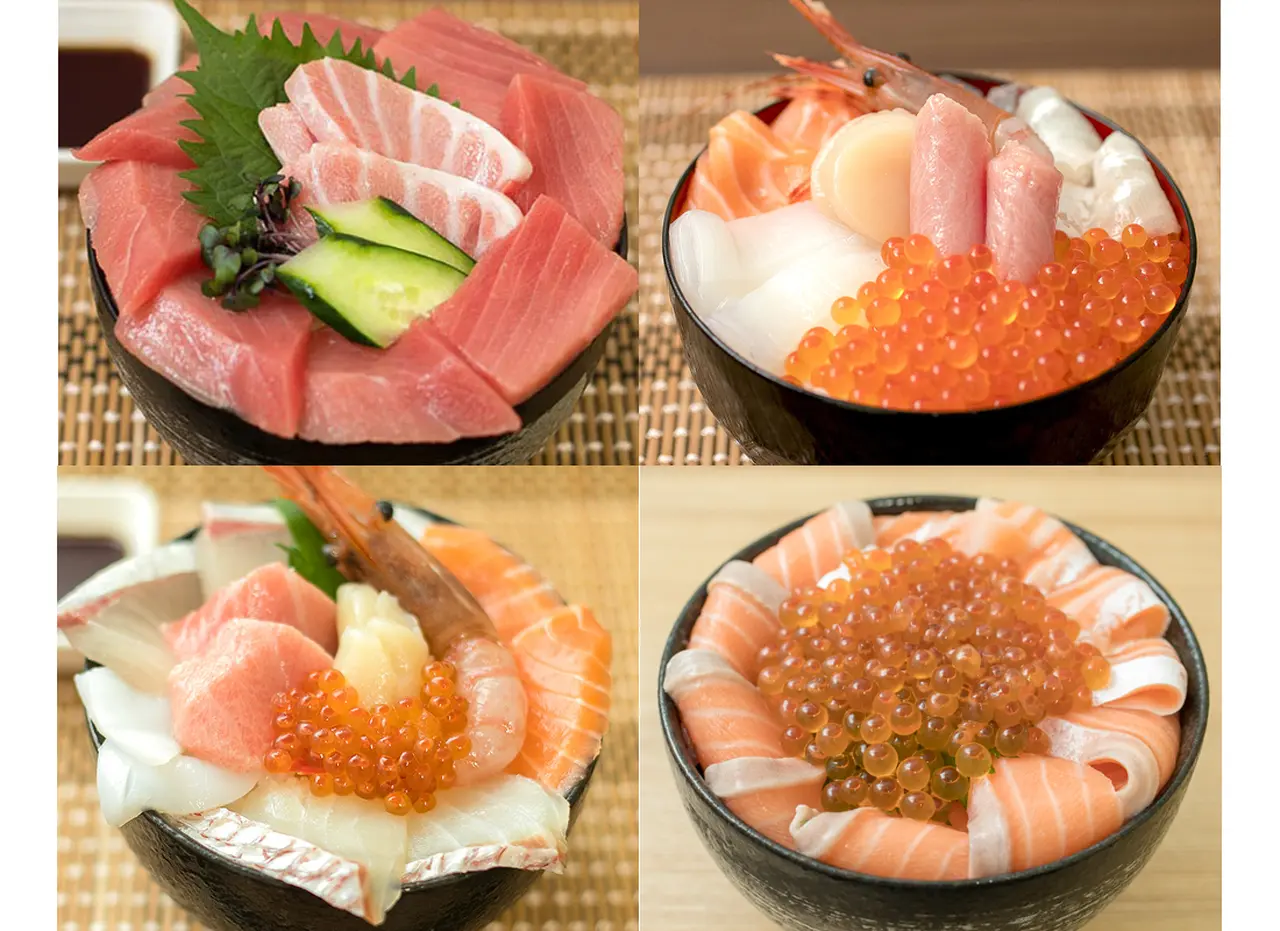海鮮丼食べ比べ４食セットの画像