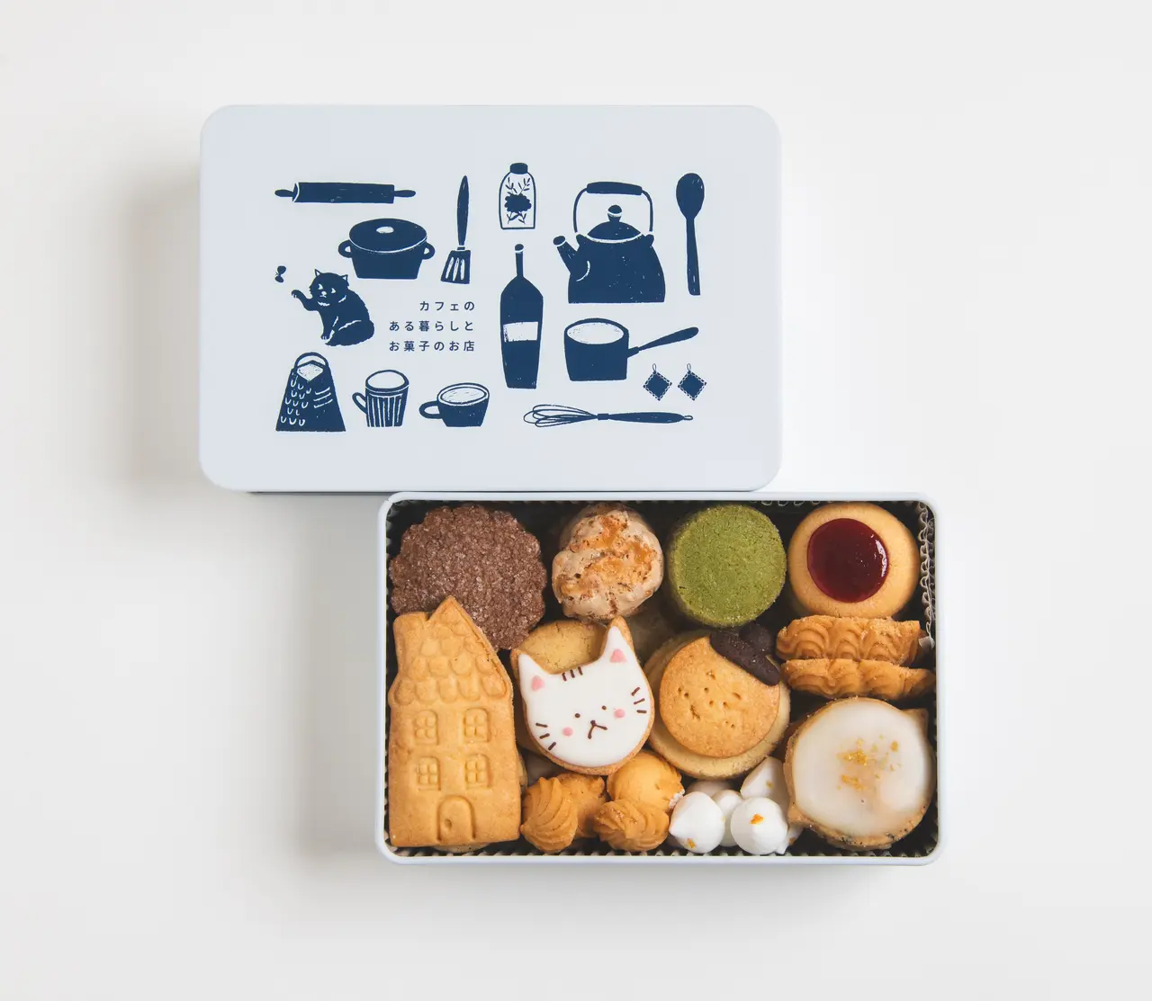 わたしとネコのクッキー缶の画像