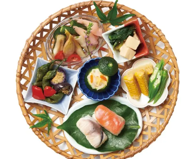 柿の葉すし　紙箱 さば・さけ・たい詰合せ 21個入りのサブ画像