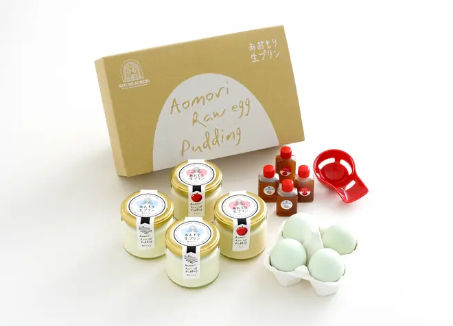 あおもり生プリン（塩カラメル・りんご）各2個セットのサブ画像