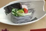 黒ゴマそうめんの画像