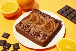 ブラウニーケーキ オレンジの画像