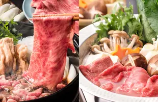 【選べるギフトセット】近江牛霜降り すき焼きしゃぶしゃぶ 500ｇ　【化粧箱入】のサムネイル