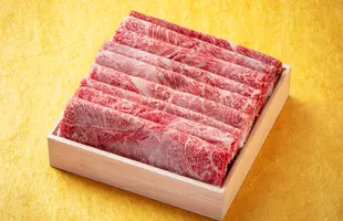 「綿肉」松阪牛A5特選霜降りしゃぶしゃぶ・すき焼き用（ウデ・ミスジ）600gのサムネイル