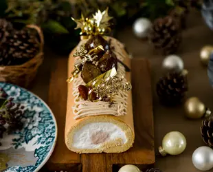 クリスマスの堂島モンブランロールの画像