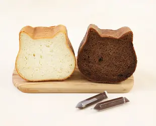 ねこねこ食パン（プレーン＆チョコ）の画像