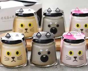 丹波篠山黒豆プリン クロ・マメ・いちごちゃんセットの画像