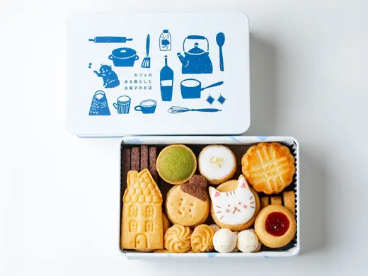 わたしとネコのクッキー缶の画像