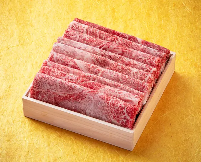 「綿肉」松阪牛A5特選霜降りしゃぶしゃぶ・すき焼き用（ウデ・ミスジ）600gの画像