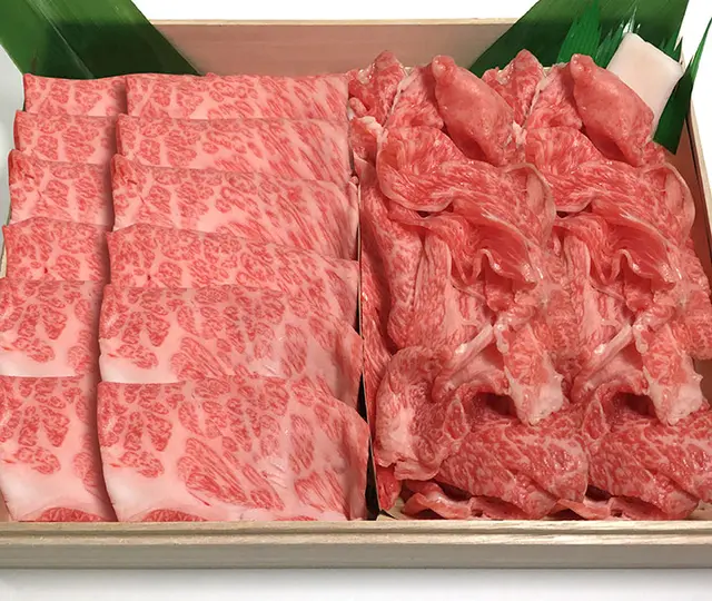 わりした付き 松阪牛肩ロースと切り落としの食べ比べセット