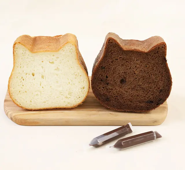 ねこねこ食パン（プレーン＆チョコ）の画像