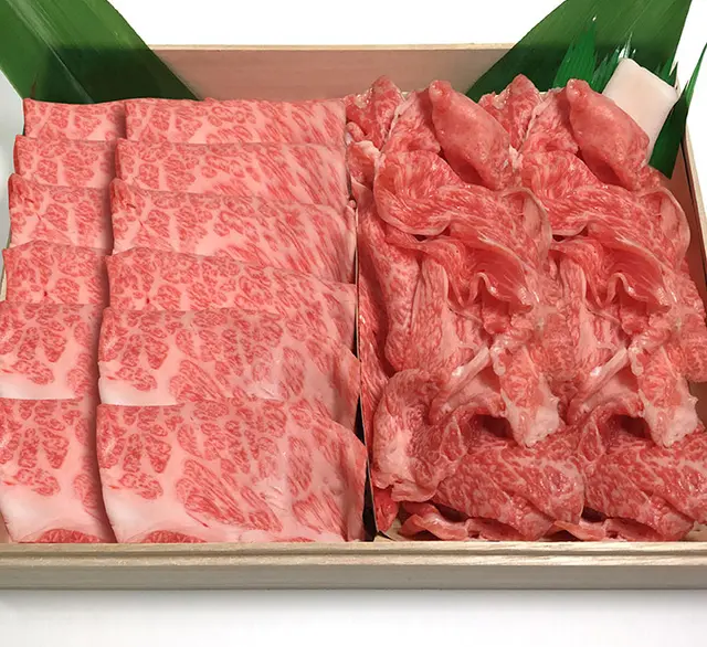 わりした付き 松阪牛肩ロースと切り落としの食べ比べセットの画像