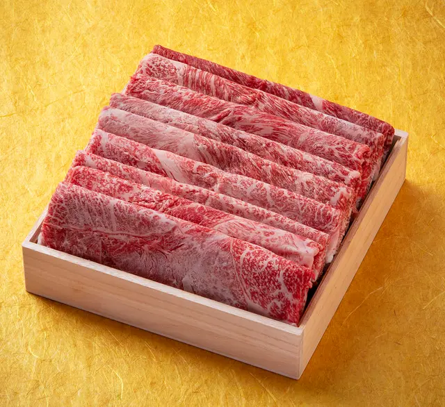 「綿肉」松阪牛A5特選霜降りしゃぶしゃぶ・すき焼き用（ウデ・ミスジ）600gの画像