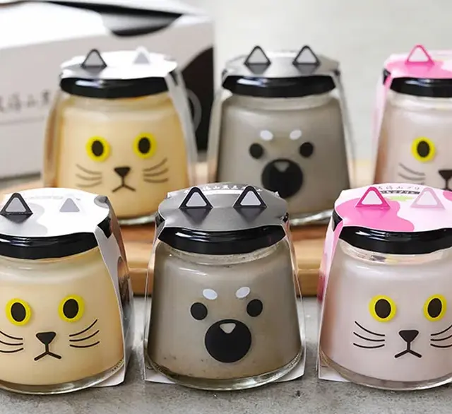 丹波篠山黒豆プリン クロ・マメ・いちごちゃんセットの画像