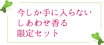 今しか手に入らないしあわせ香る限定セット