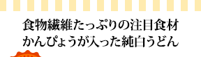 食物繊維たっぷりの注目食材かんぴょうが入った純白うどん