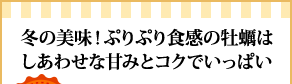 冬の美味！ぷりぷり食感の牡蠣はしあわせな甘みとコクでいっぱい