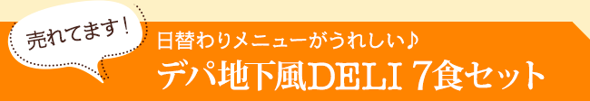 日替わりメニューがうれしい♪デパ地下風DELI 7食セット