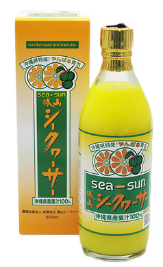 sea-sun 勝山シークヮーサー 沖縄県産果汁100％ 500ml（箱入り）