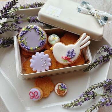 米粉と麹の発酵クッキー缶（lavender）