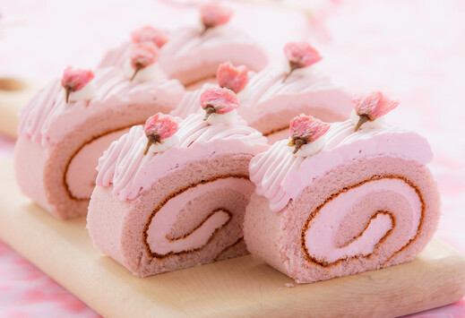 さくら満開モンブランロール