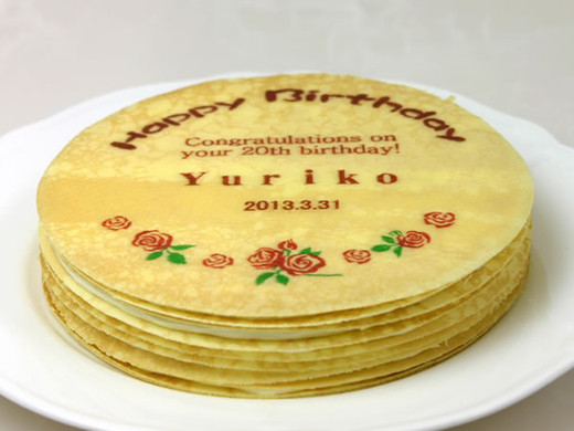 名入れバースデイミルクレープ（6号ホールケーキ） 