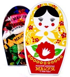 ロシアチョコレート　マトリョーシカ化粧箱入