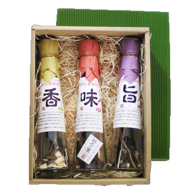天然だし醤油のもと〈旨〉〈香〉〈味〉3本詰合せ