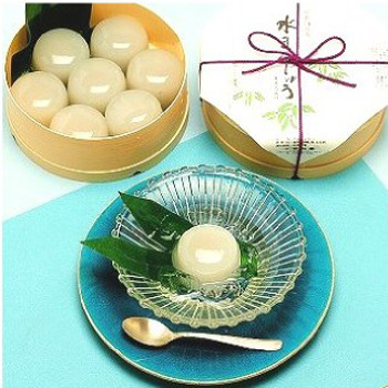 龍泉洞爽菓 水まんじゅう7個入り 1箱＋龍泉洞の水500ml1本セット