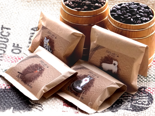 猫×コーヒー（cecicafe）ギフトセット50g袋4個入り