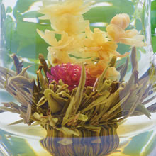 花の工芸茶3種×3個・錦袋付