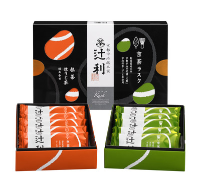 辻利　京茶ラスク　詰め合わせ（抹茶・ほうじ茶各5枚入）