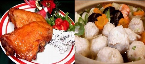 ローストチキン2本と　鶏つくね　団子　お得セット