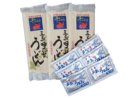 千古浪漫の袋入りうどん　200g×3袋　あごだしスープ付