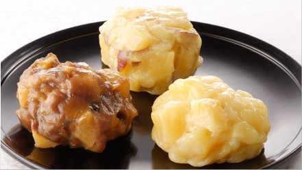 鬼まんじゅう3種詰め合わせ（白×3・黒×1・皮付×1）5個入り 