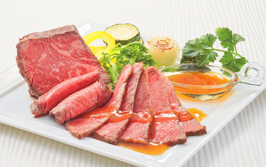 近江牛特選モモ肉のローストビーフブロック 150g×2個 ソース2袋付き