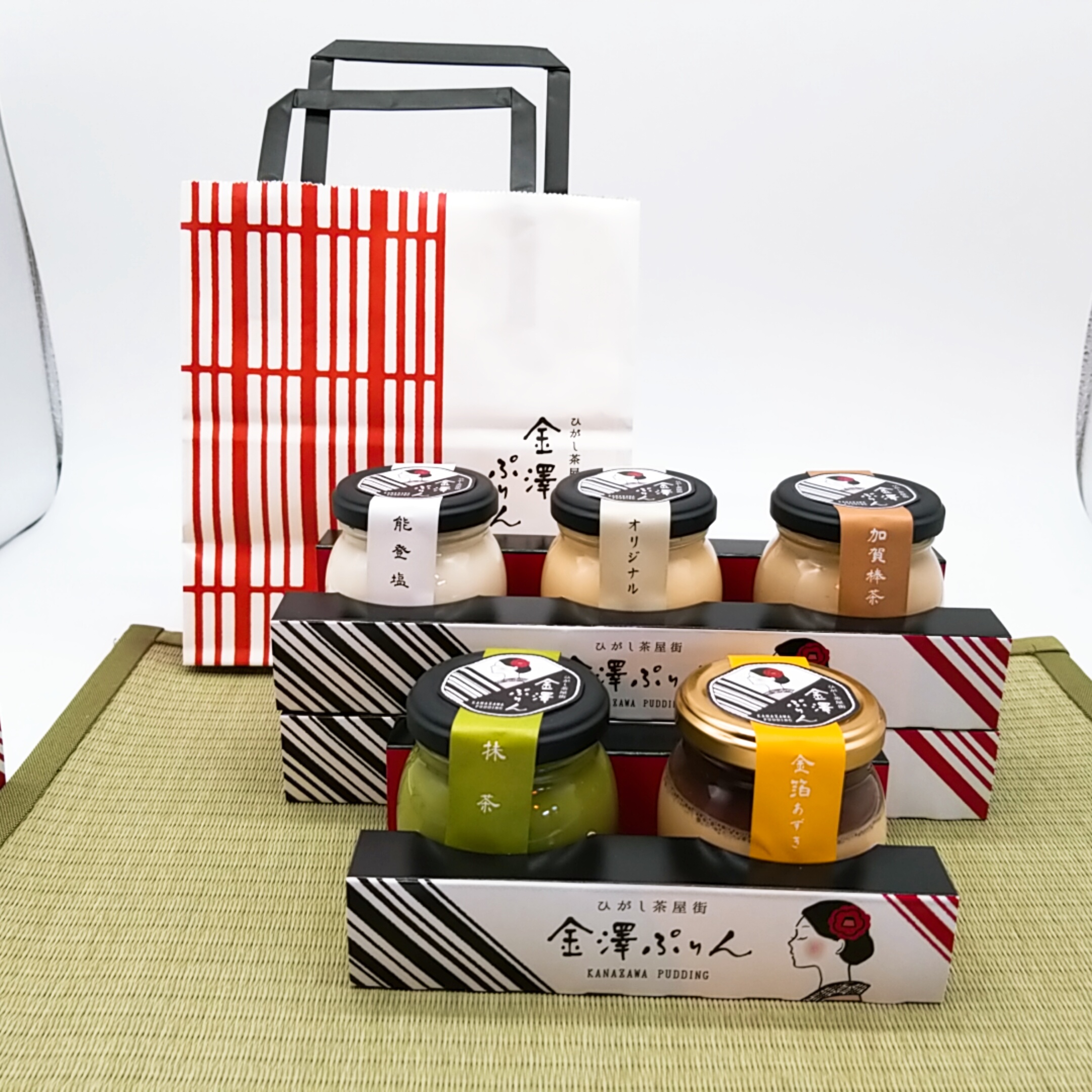 ひがし茶屋街 金澤ぷりん本舗「食べ比べセット 5個入り（ぷりん）」の