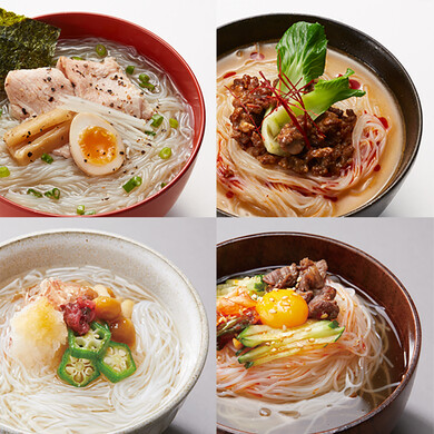 糖質0gぷるんちゃん麺 4種（和風魚介、胡麻ラー油、豆乳担々、鶏塩）