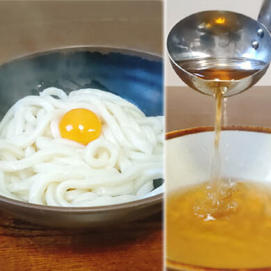 生うどん4人前・おつゆ付（かけだし＆つけだし・醤油セット）
